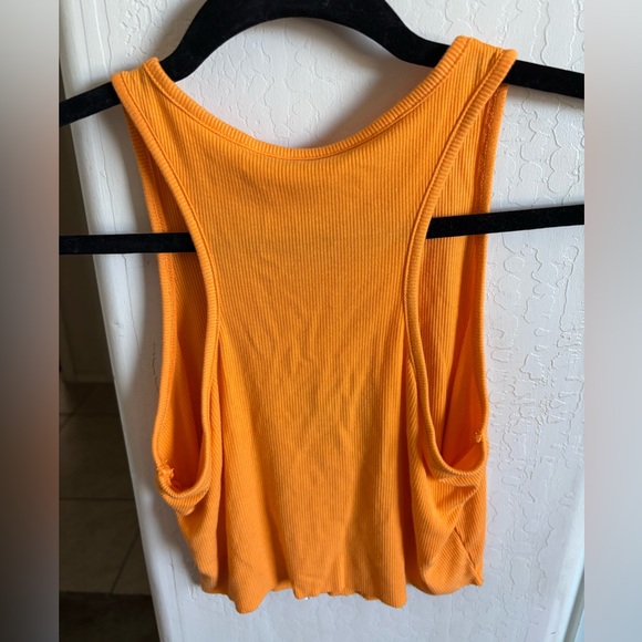 EUC SHEIN Orange Tank Top with cherubs logo, Size S - Picture 2 of 2